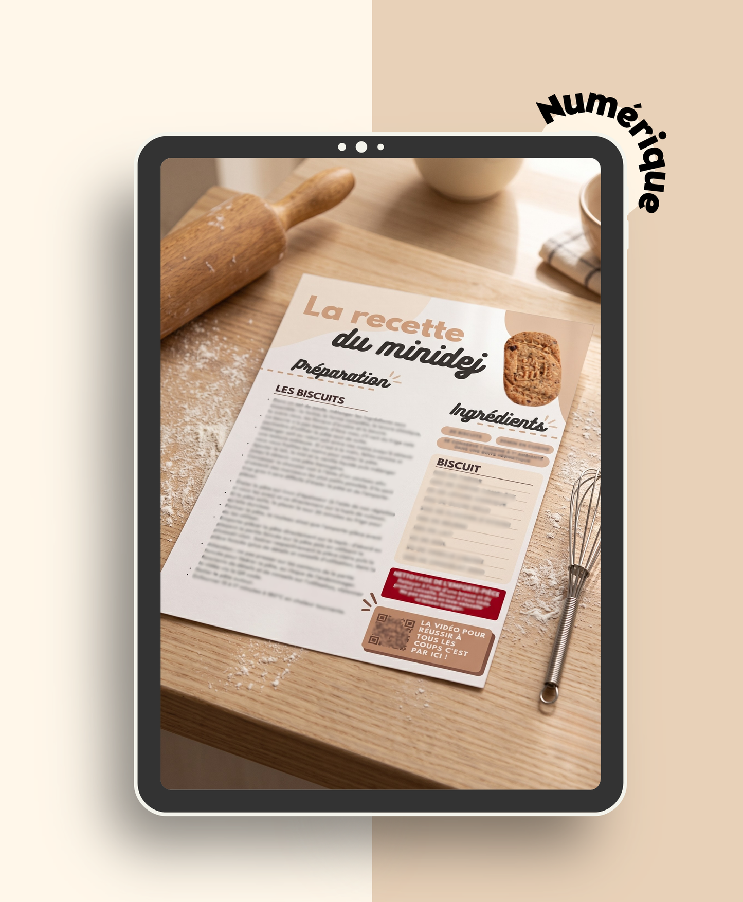 Format numérique : La fiche recette + vidéo du Minidej