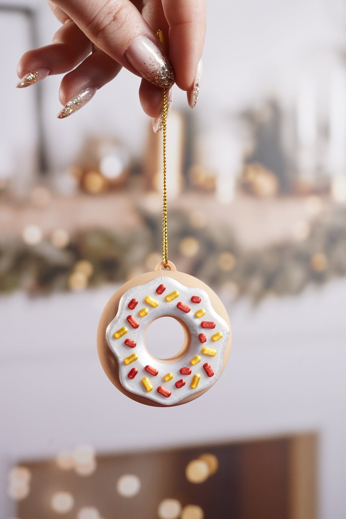 Donut blanc - décoration de Noël