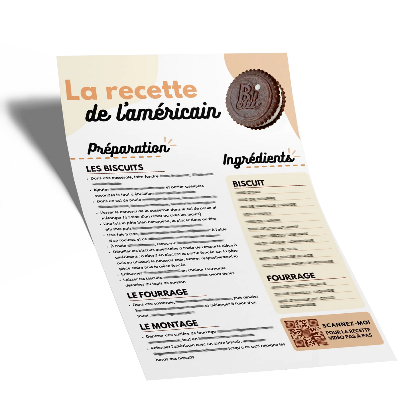 Format numérique : La fiche recette + vidéo de l'Américain bicuit