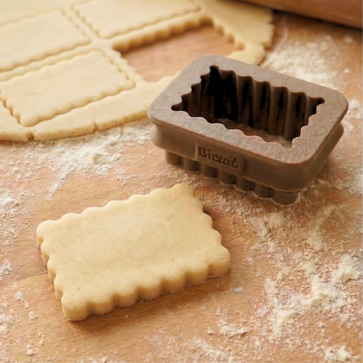 Emporte-pièce biscuit ondulé