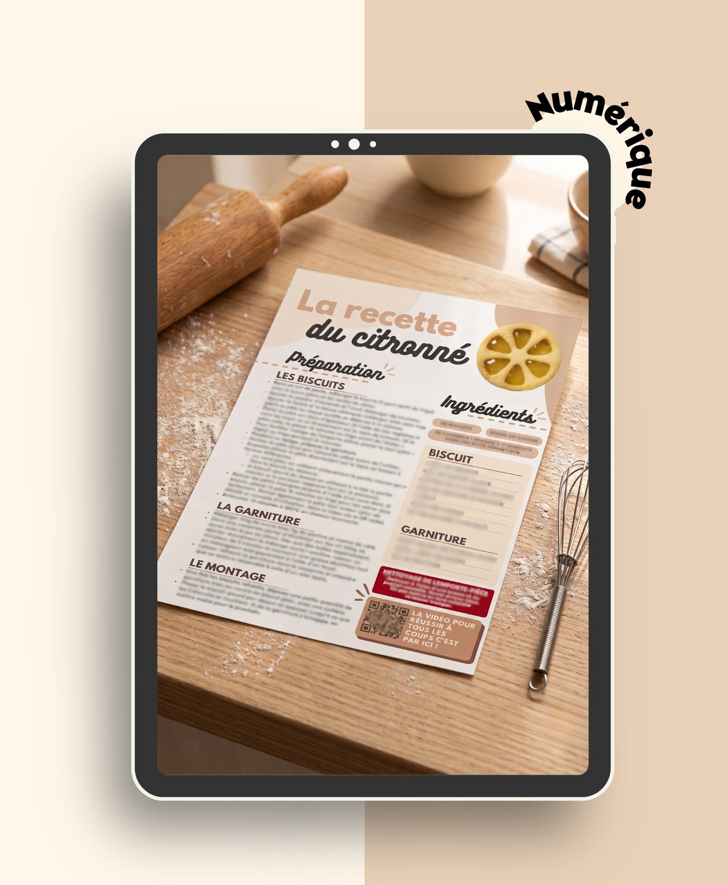 Format numérique : La fiche recette + vidéo du Citronné