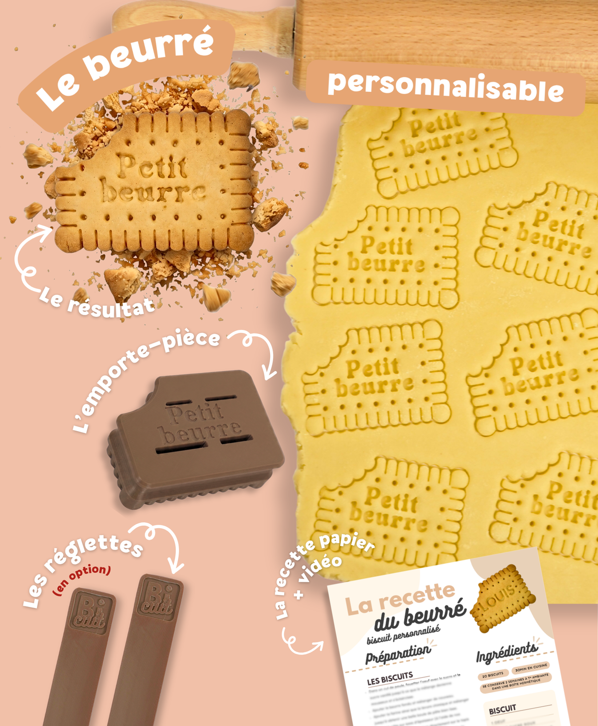Emporte-pièce beurré personnalisé