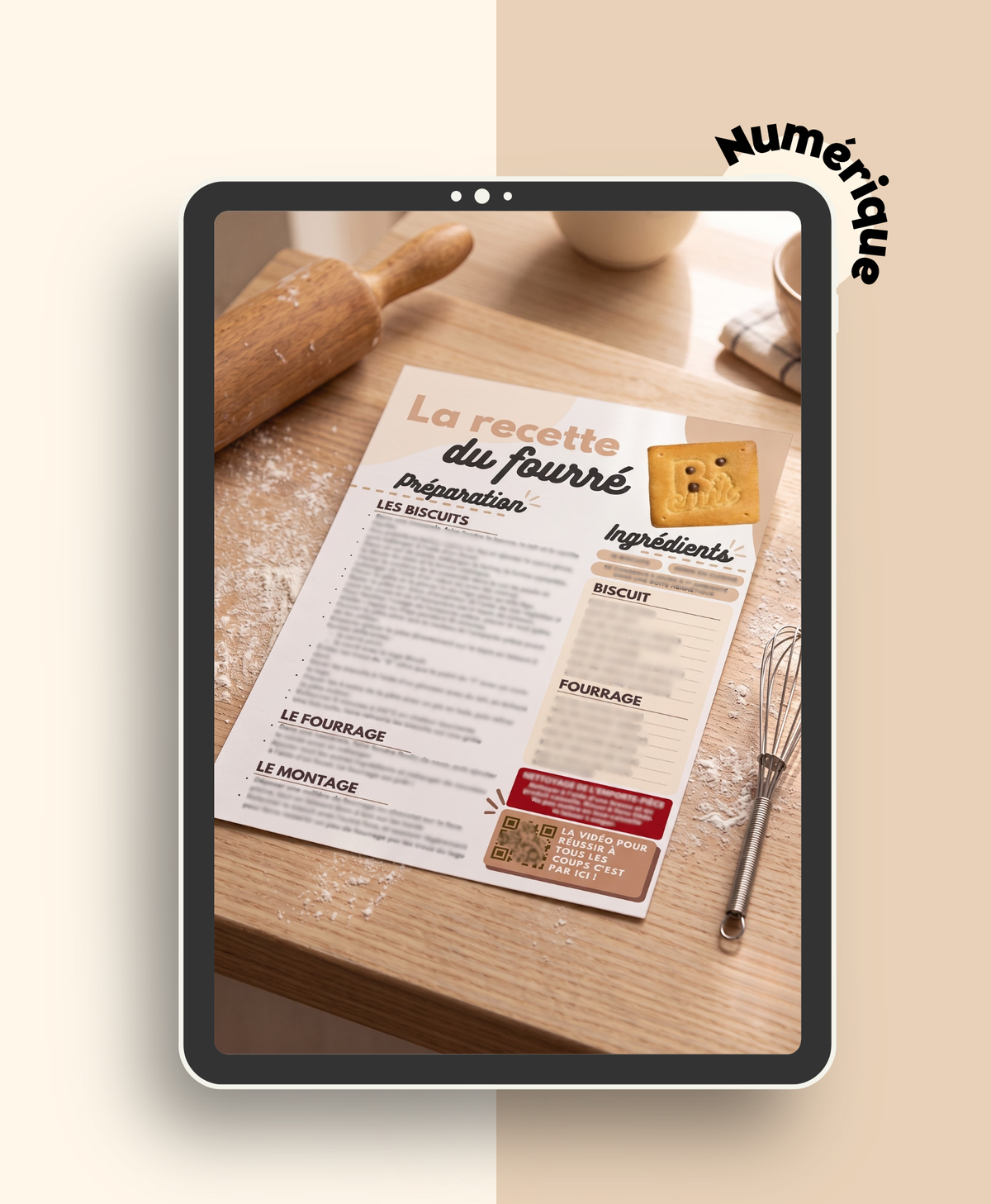 Format numérique : La fiche recette + vidéo du Fourré