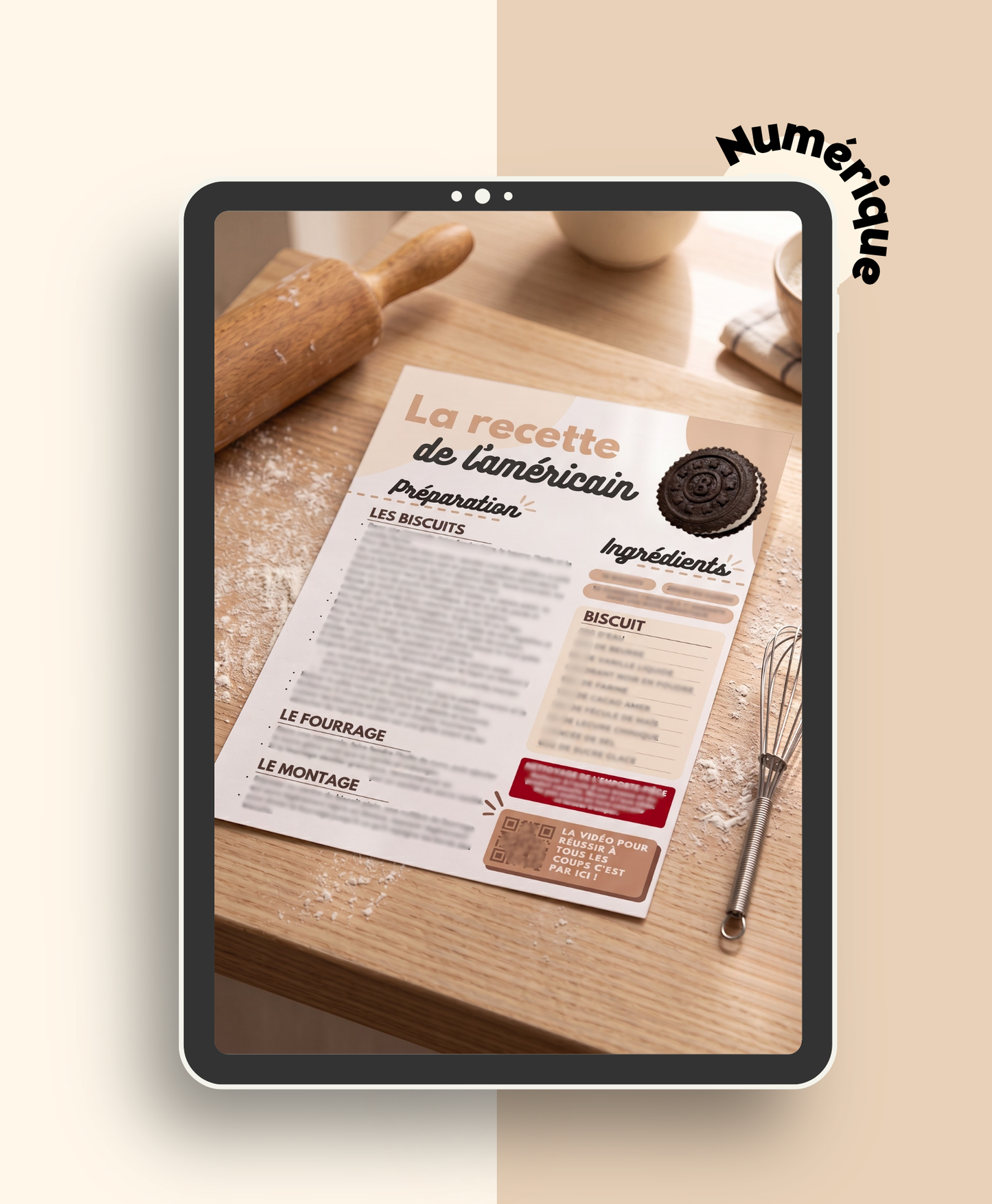 Format numérique : La fiche recette + vidéo de l'Américain