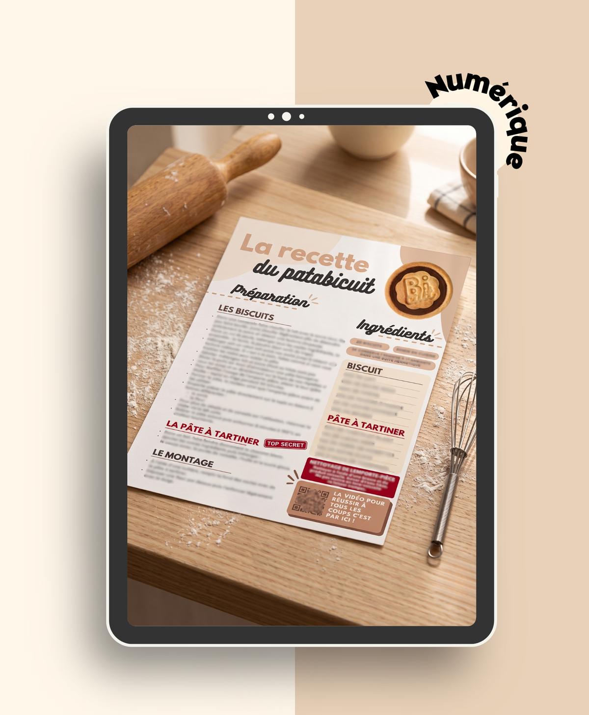 Format numérique : La fiche recette + vidéo du Patabicuit