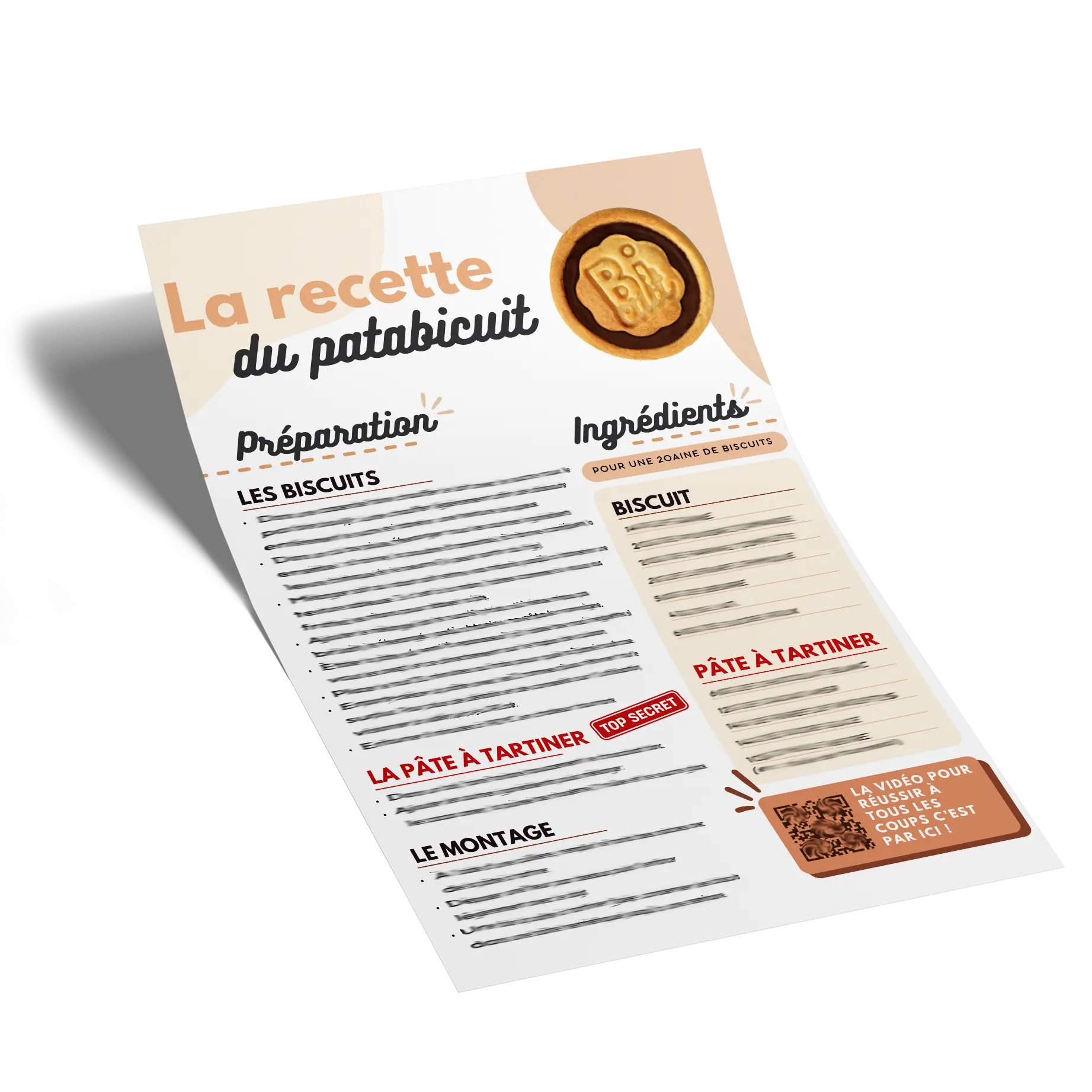 La fiche recette + vidéo du Patabicuit bicuit